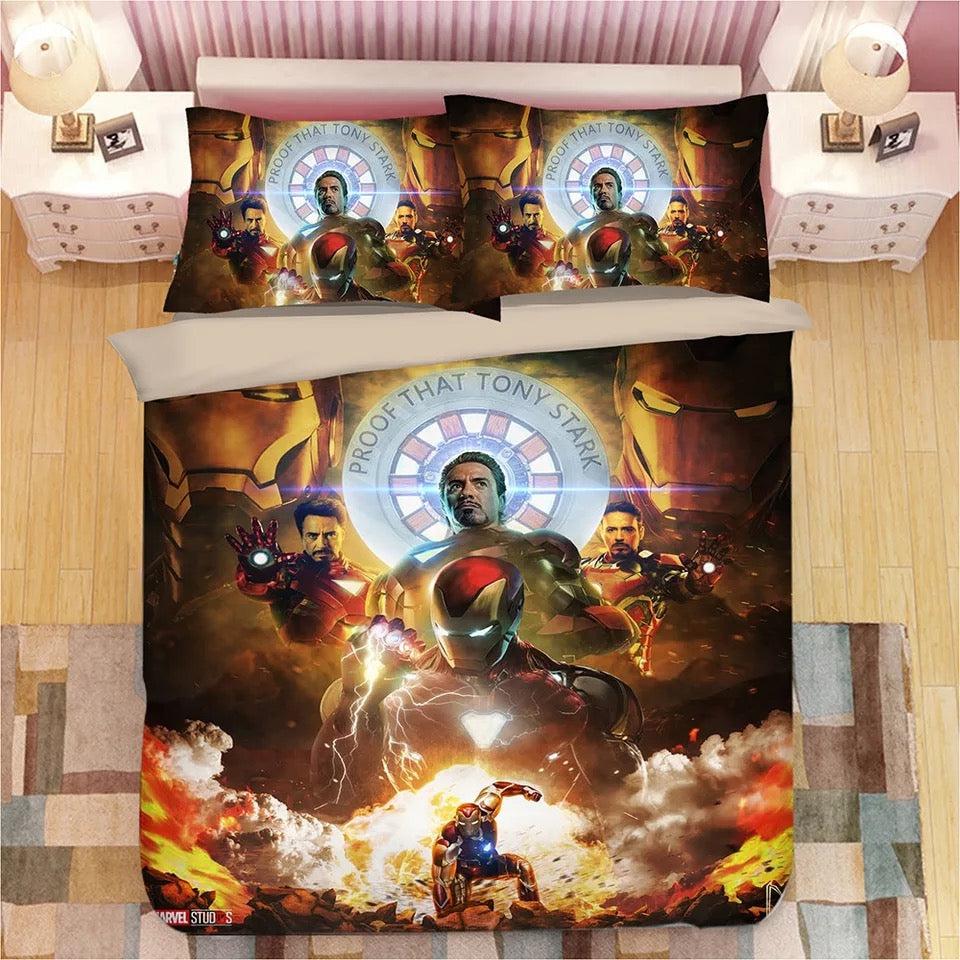 Iron Man Tony Stark #8 Duvet Cover Bedding Set Pillowcase