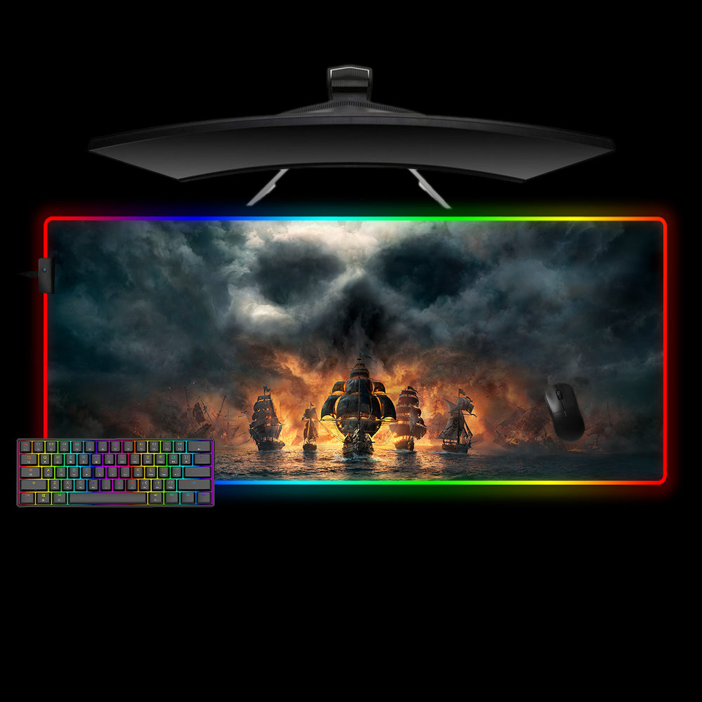 Allleftout Fleet Design M-Xxl Size Rgb Gaming Mouse Pad, Computer Desk Mat