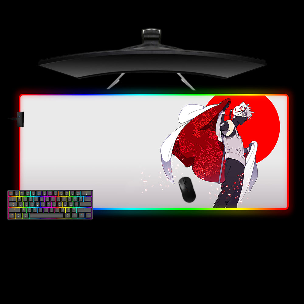 Allleftout Naruto Kakashi Cape Design M-Xxl Size Rgb Gaming Mouse Pad, Computer Desk Mat
