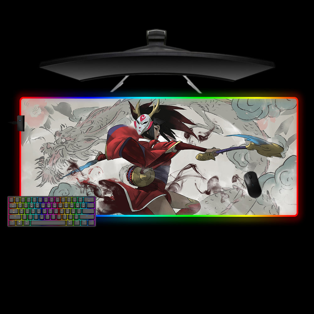 Allleftout Akali Shroud Design M-Xxl Size Rgb Gaming Mouse Pad, Computer Desk Mat