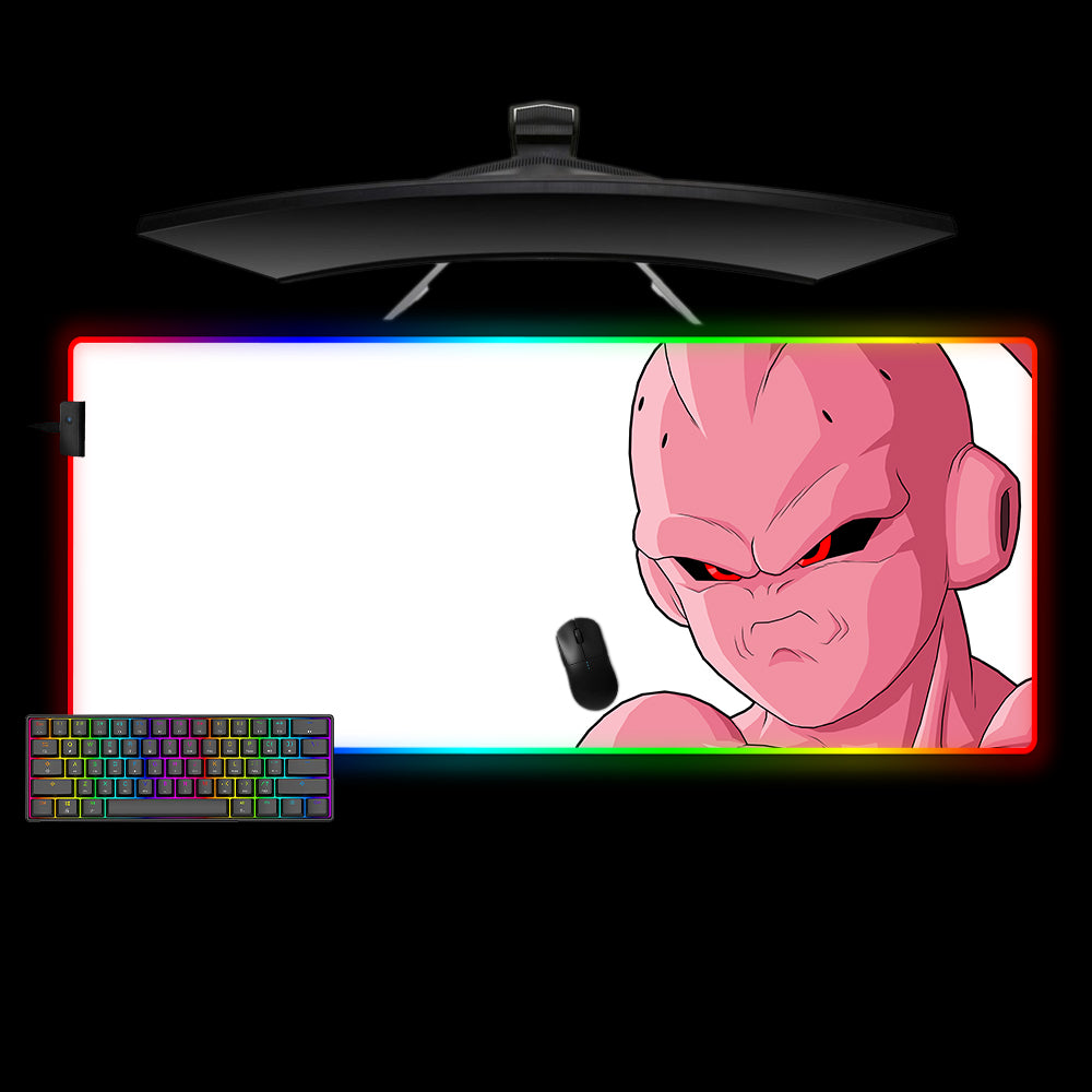 Allleftout Dragon Ball Kid Buu Design M-Xxl Size Rgb Gaming Mouse Pad, Computer Desk Mat