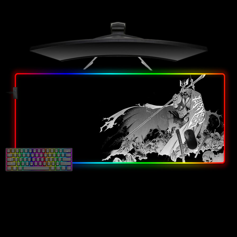 Allleftout Samurai Battlefield Design M-Xxl Size Rgb Gaming Mouse Pad, Computer Desk Mat