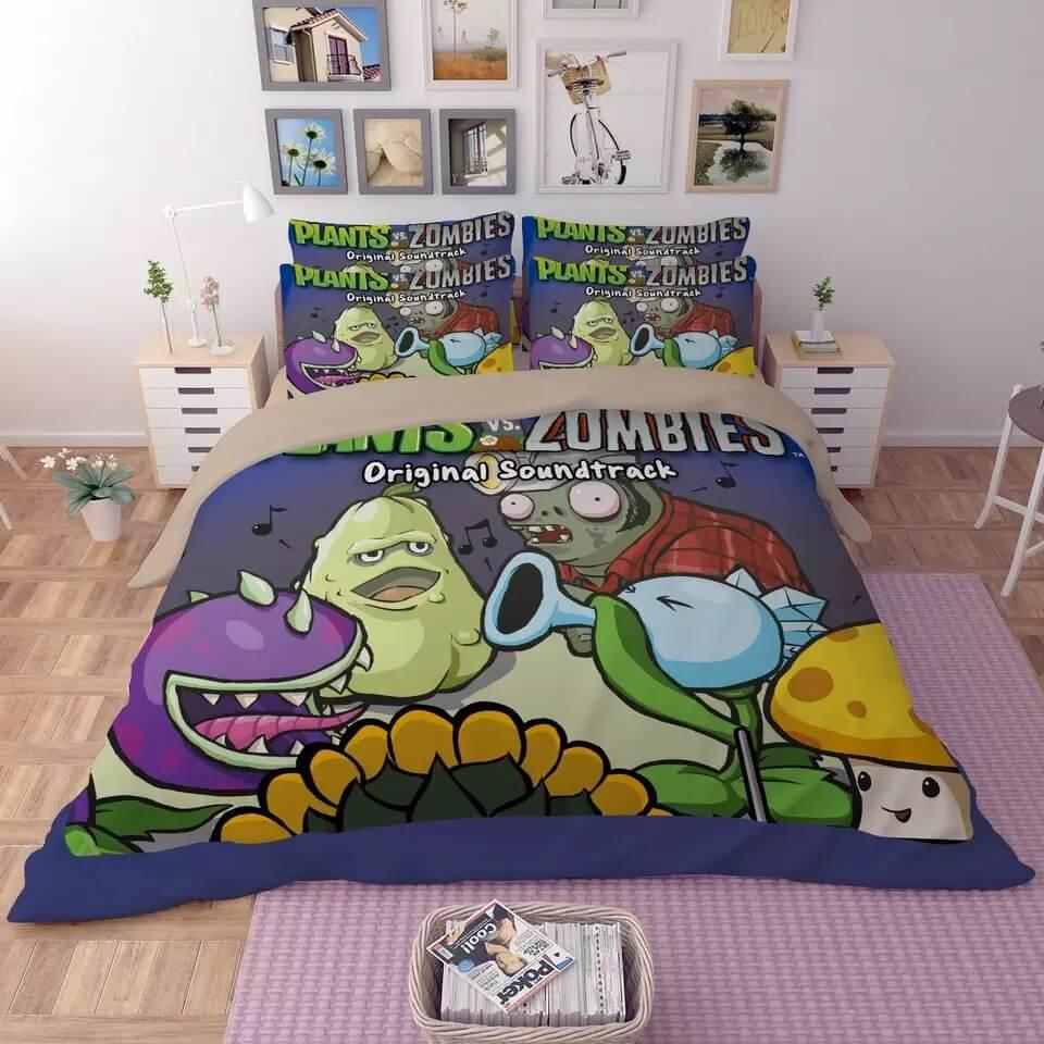 Plants vs Zombies#5 Duvet Cover Quilt Cover Pillowcase Bedding Set