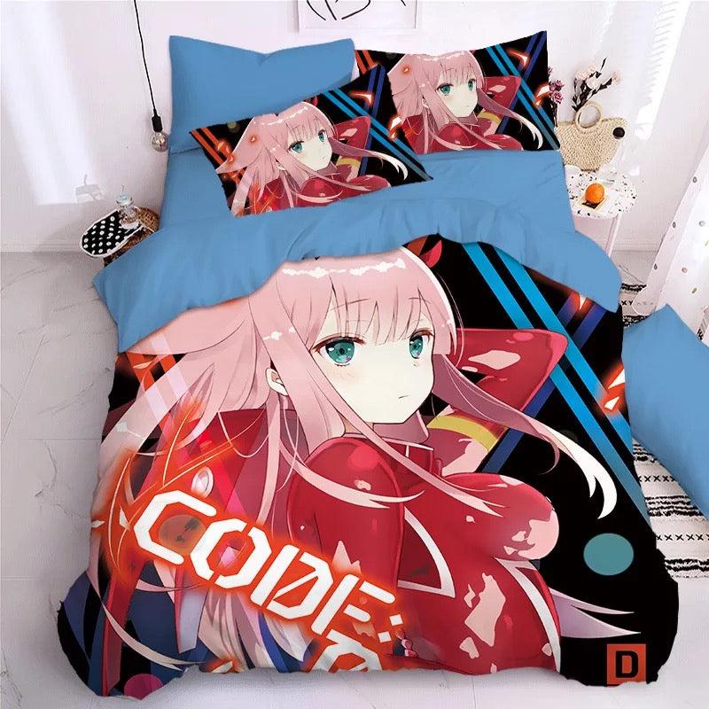 DARLING in the FRANXX HIRO ZERO TWO ICHIGO #14 Duvet Cover Quilt Cover Pillowcase Bedding Set Home Decor