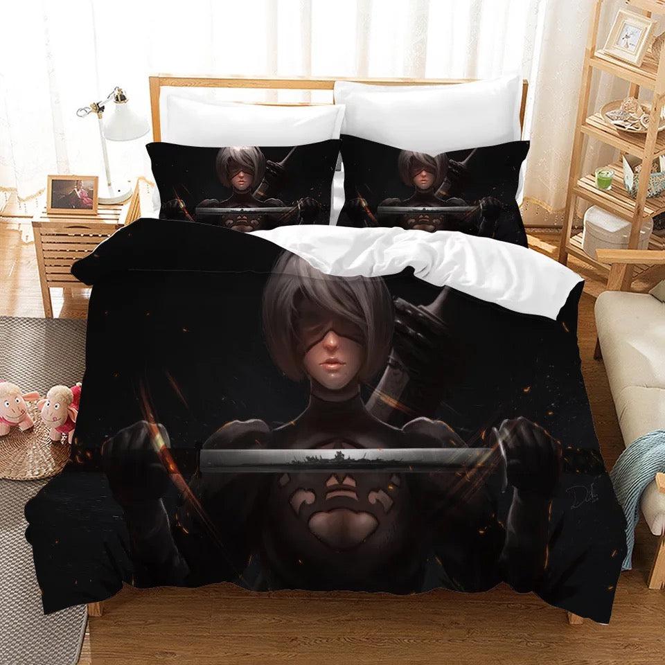 Nier Automata Yorha 2B #5 Duvet Cover Quilt Cover Pillowcase Bedding Set Home Decor