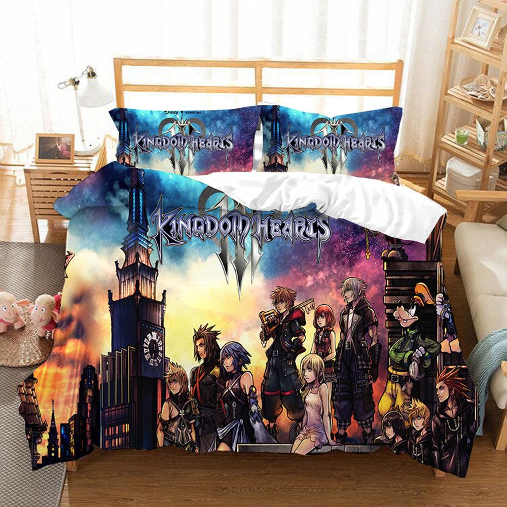 Kingdom Hearts #31 Duvet Cover Quilt Cover Pillowcase Bedding Set Home Bedroom Decor