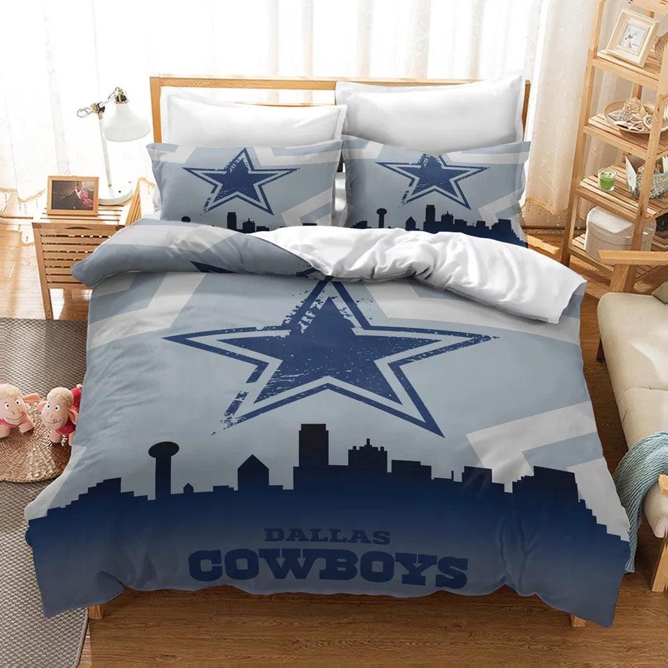 Dallas Cowboys Team NFL Duvet Cover Quilt Cover Pillowcase Bedding Set Home Bedroom Decor