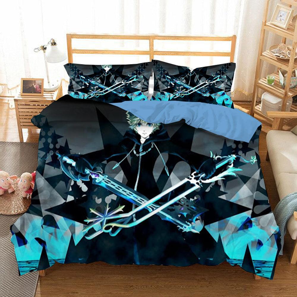 Kingdom Hearts #34 Duvet Cover Quilt Cover Pillowcase Bedding Set Home Bedroom Decor