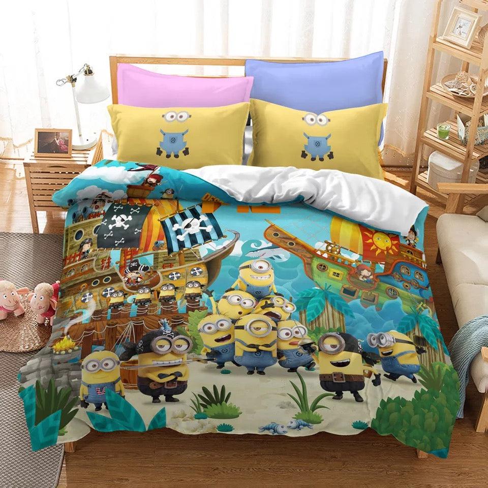 Despicable Me Minions #21 Duvet Cover Quilt Cover Pillowcase Bedding Set Home Decor