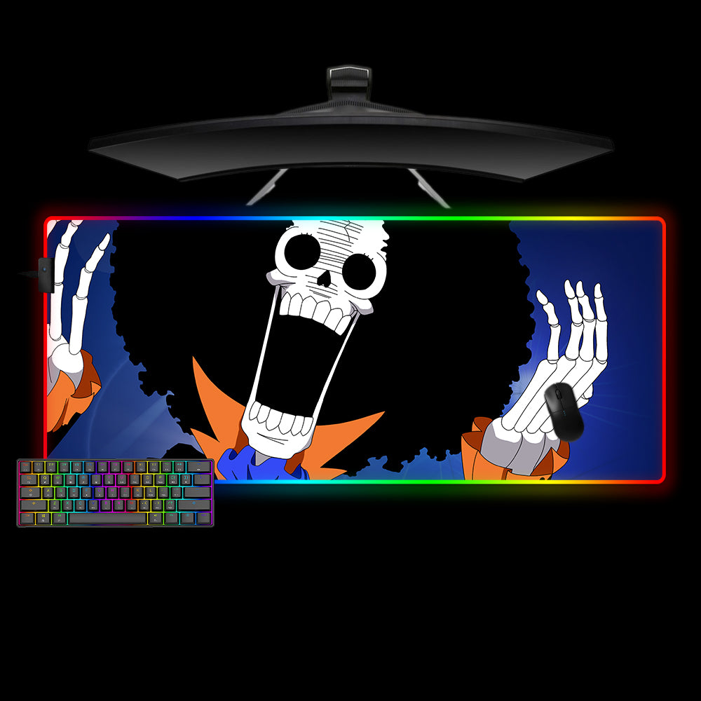 Allleftout One Piece Brook Design M-Xxl Size Rgb Gaming Mouse Pad, Computer Desk Mat