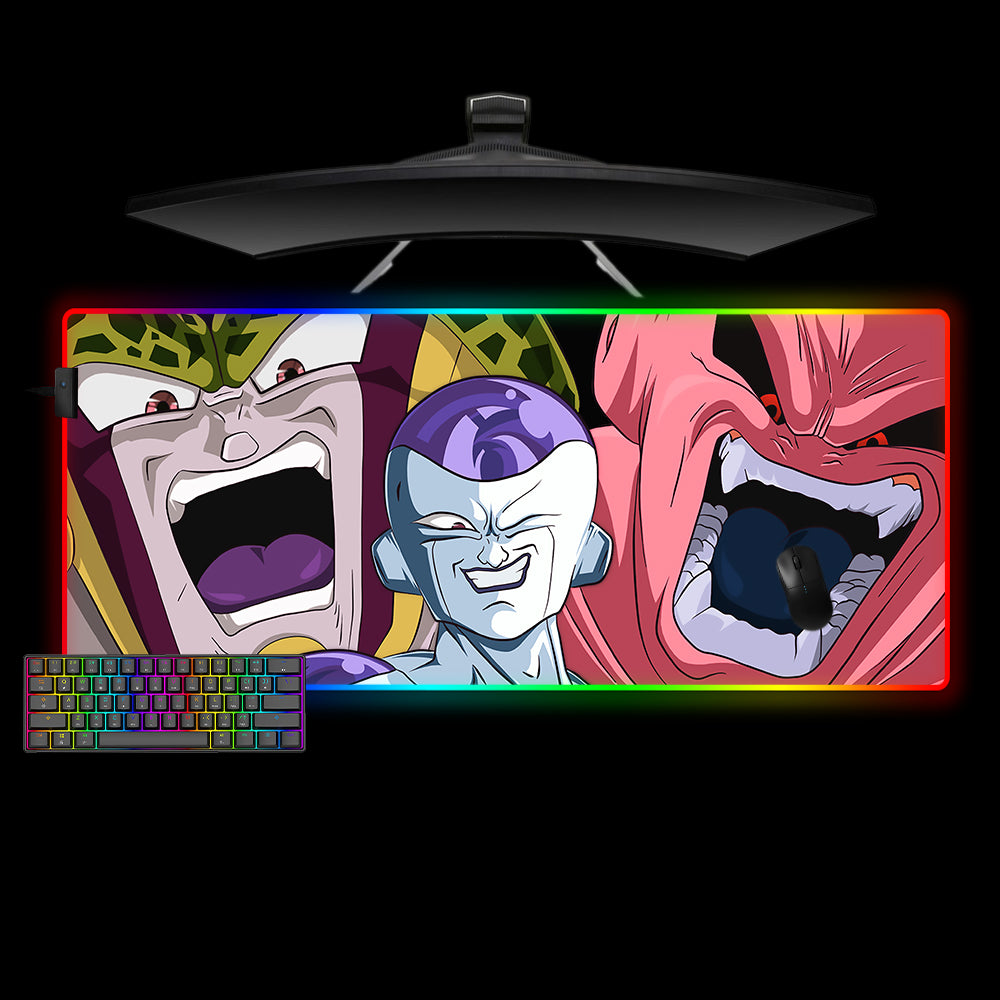 Allleftout Dragon Ball Villain Laugh Design M-Xxl Size Rgb Gaming Mouse Pad, Computer Desk Mat