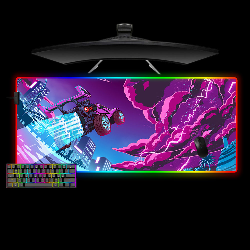 Allleftout Rocket League Flight Design M-Xxl Size Rgb Gaming Mouse Pad, Computer Desk Mat