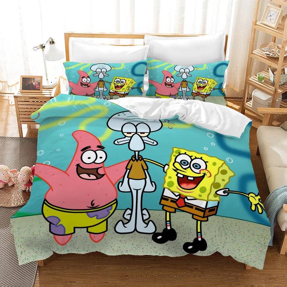 SpongeBob SquarePants #6 Duvet Cover Quilt Cover Pillowcase Bedding Set Home Decor