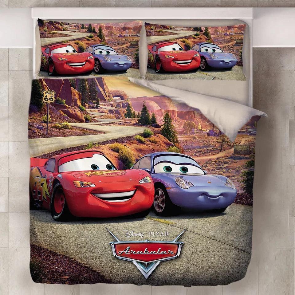 Movie Cars Lightning McQueen #14 Duvet Cover Quilt Cover Pillowcase Bedding Set Line