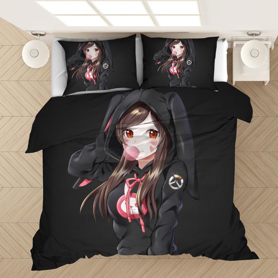 Game Overwatch DVA #36 Duvet Cover Quilt Cover Pillowcase Bedding Set Home Decor