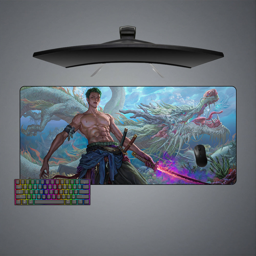 Allleftout Roronoa Zoro Dragon Design M-Xxl Size Gaming Mouse Pad, Computer Desk Mat