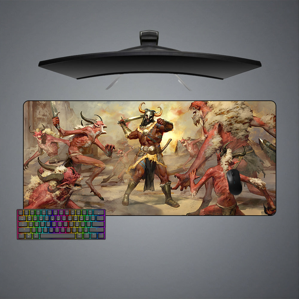 Allleftout Diablo Barbarian Design M-Xxl Size Gaming Mouse Pad, Computer Desk Mat
