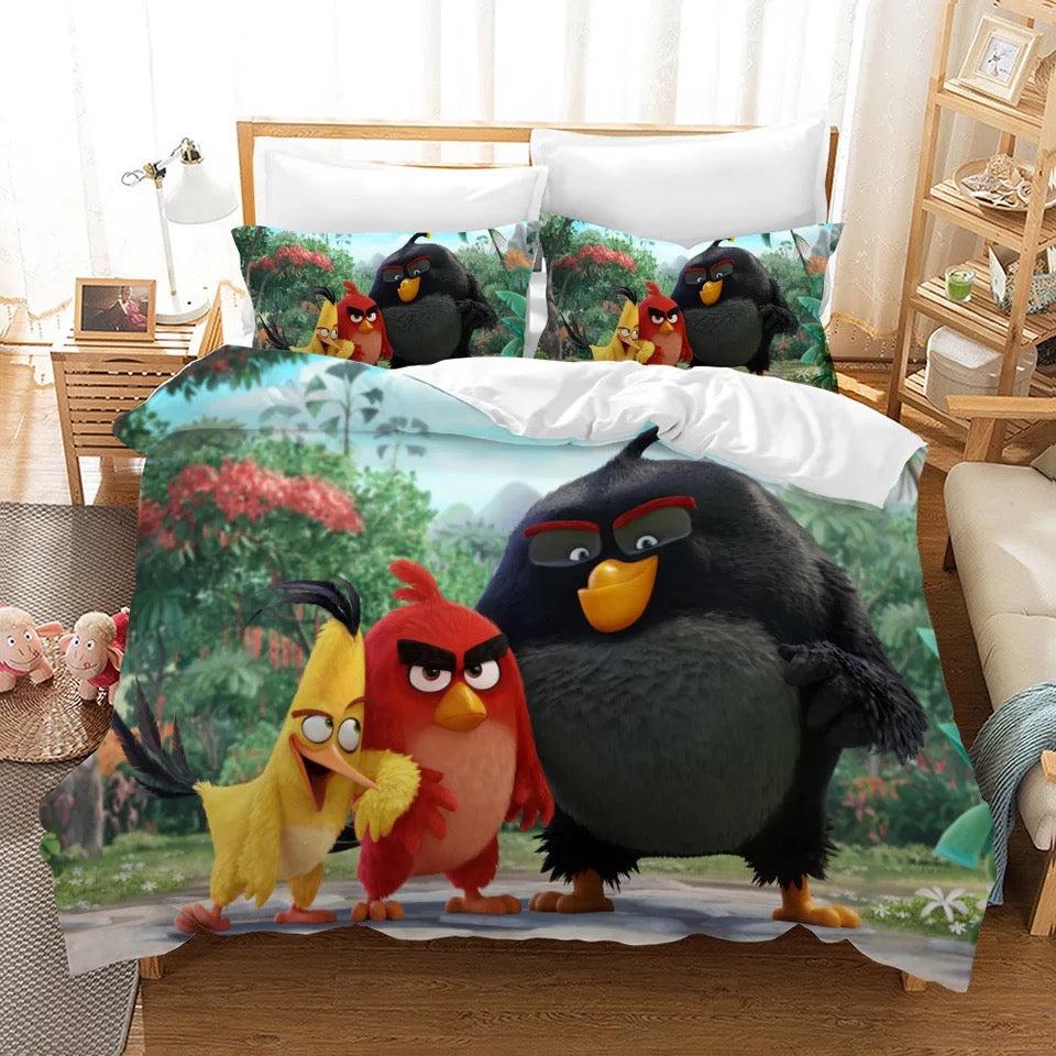 Angry Birds #2 Duvet Cover Quilt Cover Pillowcase Bedding Set Home Decor
