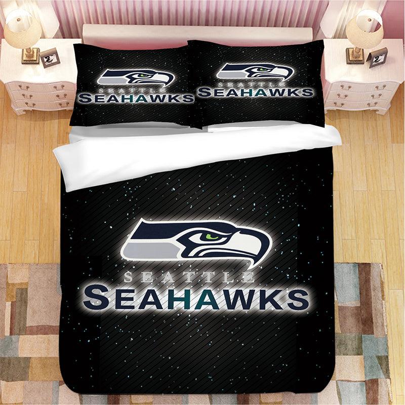 Seattle Seahawks Team NFL Duvet Cover Quilt Cover Pillowcase Bedding Set Home Bedroom Decor