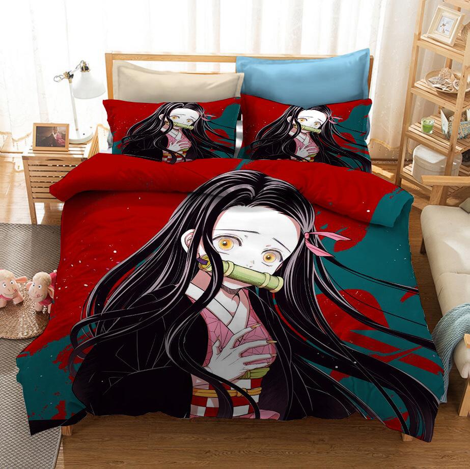 Demon Slayer Kimetsu no Yaiba Kochou Shinobu #29 Duvet Cover Quilt Cover Pillowcase Bedding Set