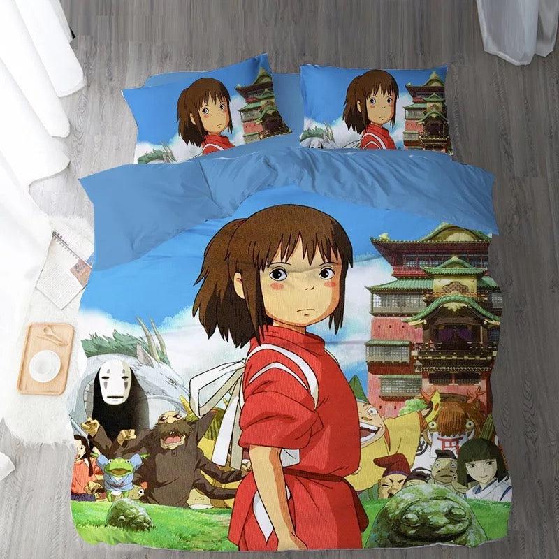 Spirited Away Sen to Chihiro no Kamikakushi #2 Duvet Cover Quilt Cover Pillowcase Bedding Set Home Bedroom Decor
