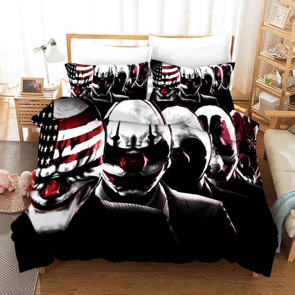 Payday 2 Dallas Wolf Chains Hoxton #1 Duvet Cover Quilt Cover Pillowcase Bedding Set Home Bedroom Decor
