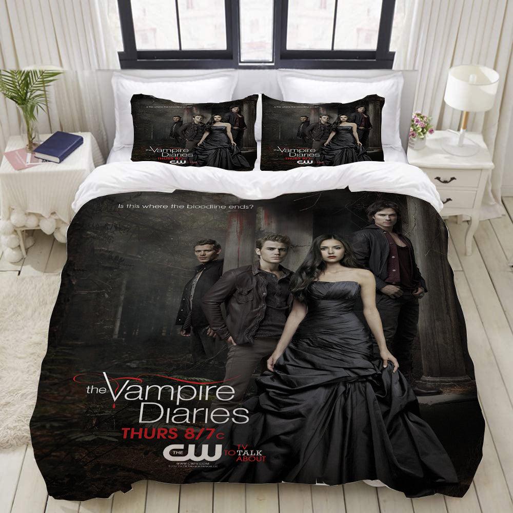 The Vampire Diaries #7 Duvet Cover Quilt Cover Pillowcase Bedding Set Home Bedroom Decor