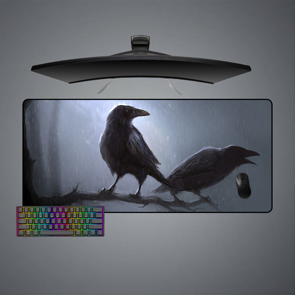 Allleftout Crows Design M-Xxl Size Gaming Mouse Pad, Computer Desk Mat