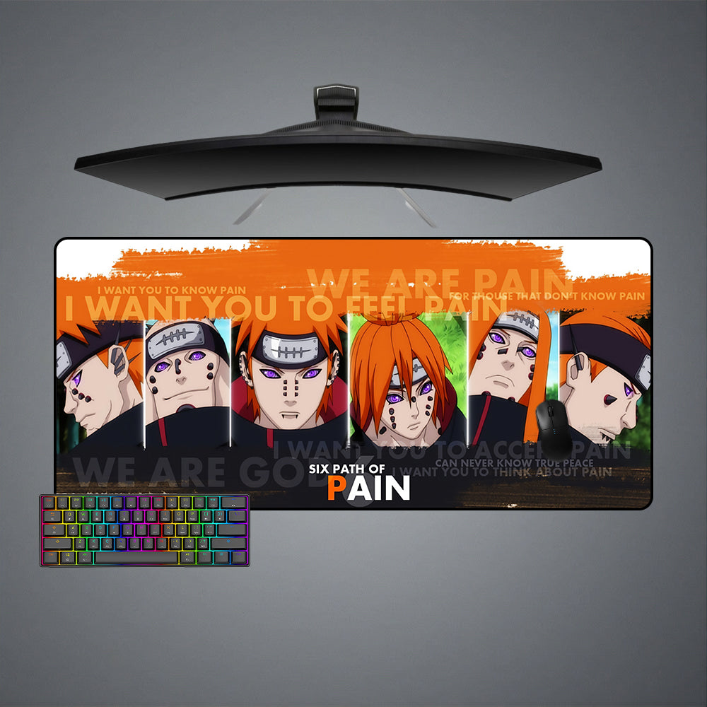Allleftout Naruto Six Paths Of Pain Design M-Xxl Size Gaming Mouse Pad, Computer Desk Mat
