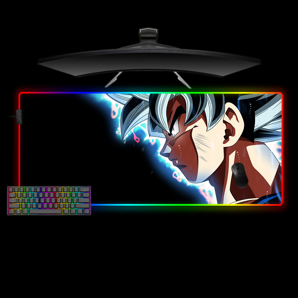 Allleftout Dragon Ball Goku Right Side Design M-Xxl Size Rgb Gaming Mouse Pad, Computer Desk Mat