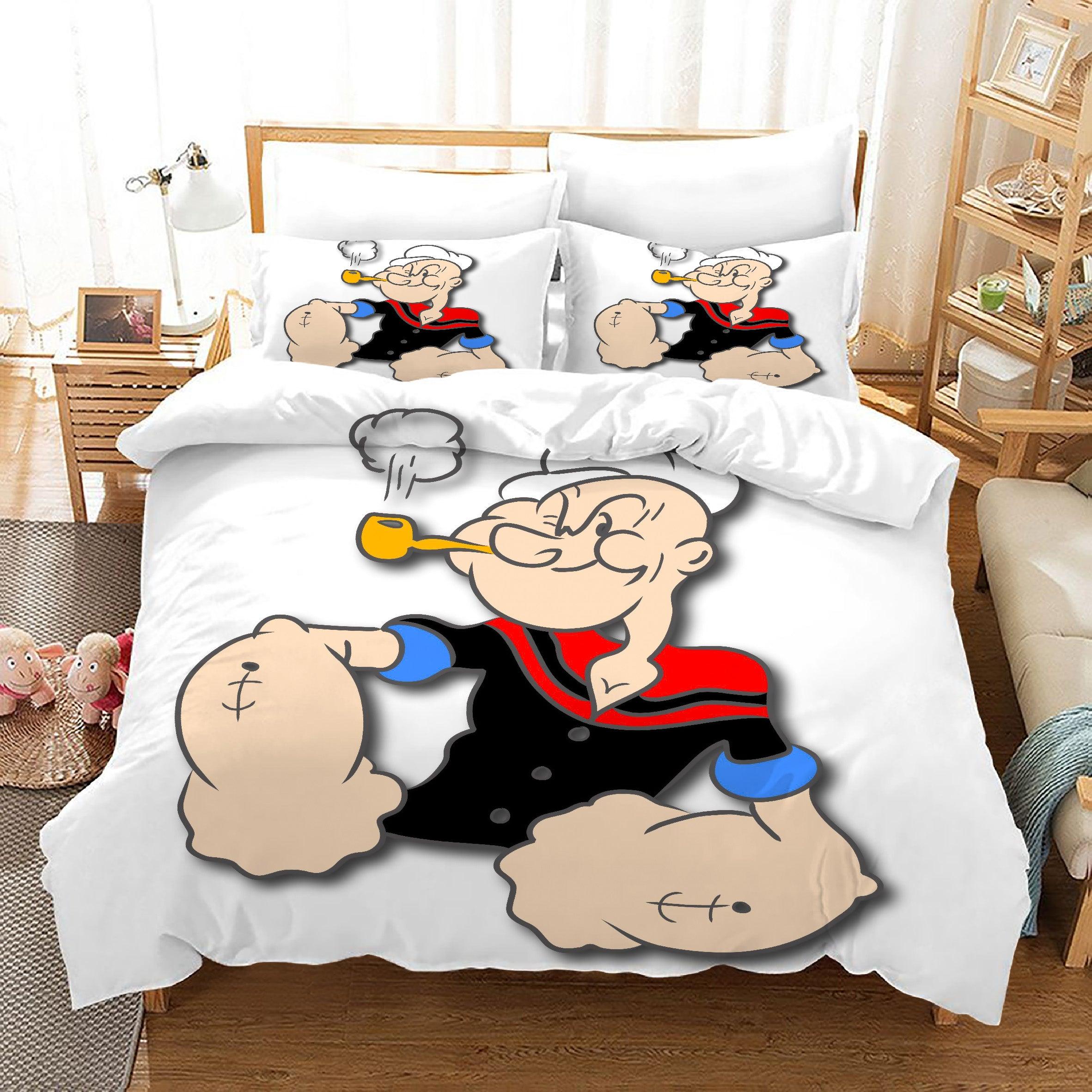 Popeye the Sailor #15 Duvet Cover Quilt Cover Pillowcase Bedding Set Home Bedroom Decor