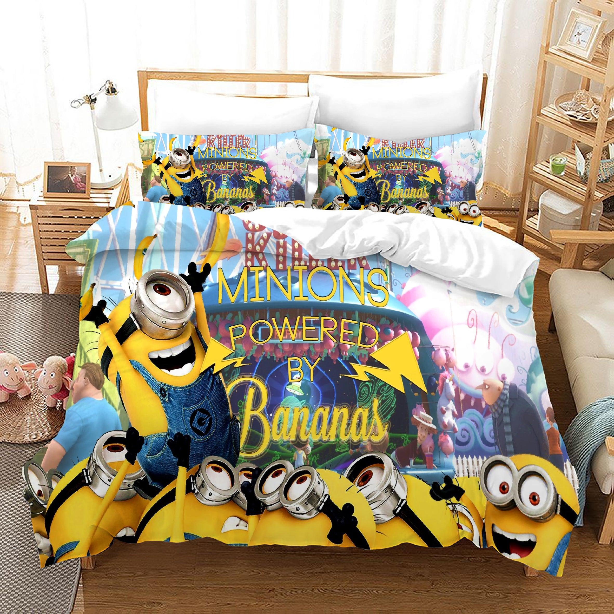 Despicable Me Minions #47 Duvet Cover Quilt Cover Pillowcase Bedding Set Home Decor