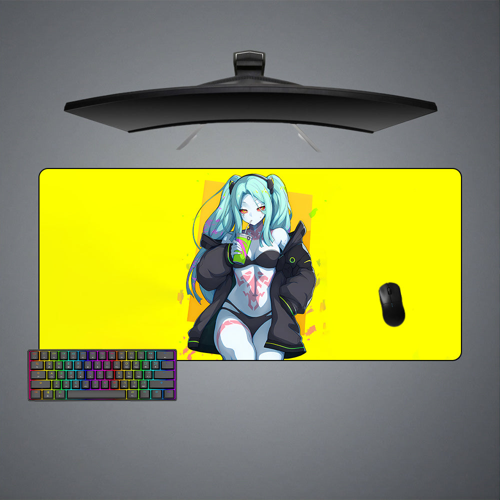 Allleftout Cyberpunk Rebecca Design M-Xxl Size Gaming Mouse Pad, Computer Desk Mat
