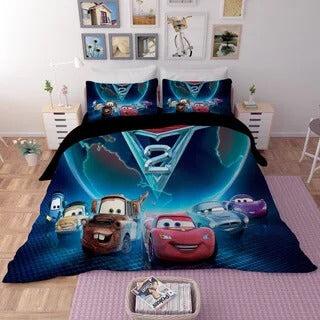 Movie Cars Lightning McQueen #1 Duvet Cover Quilt Cover Pillowcase Bedding Set