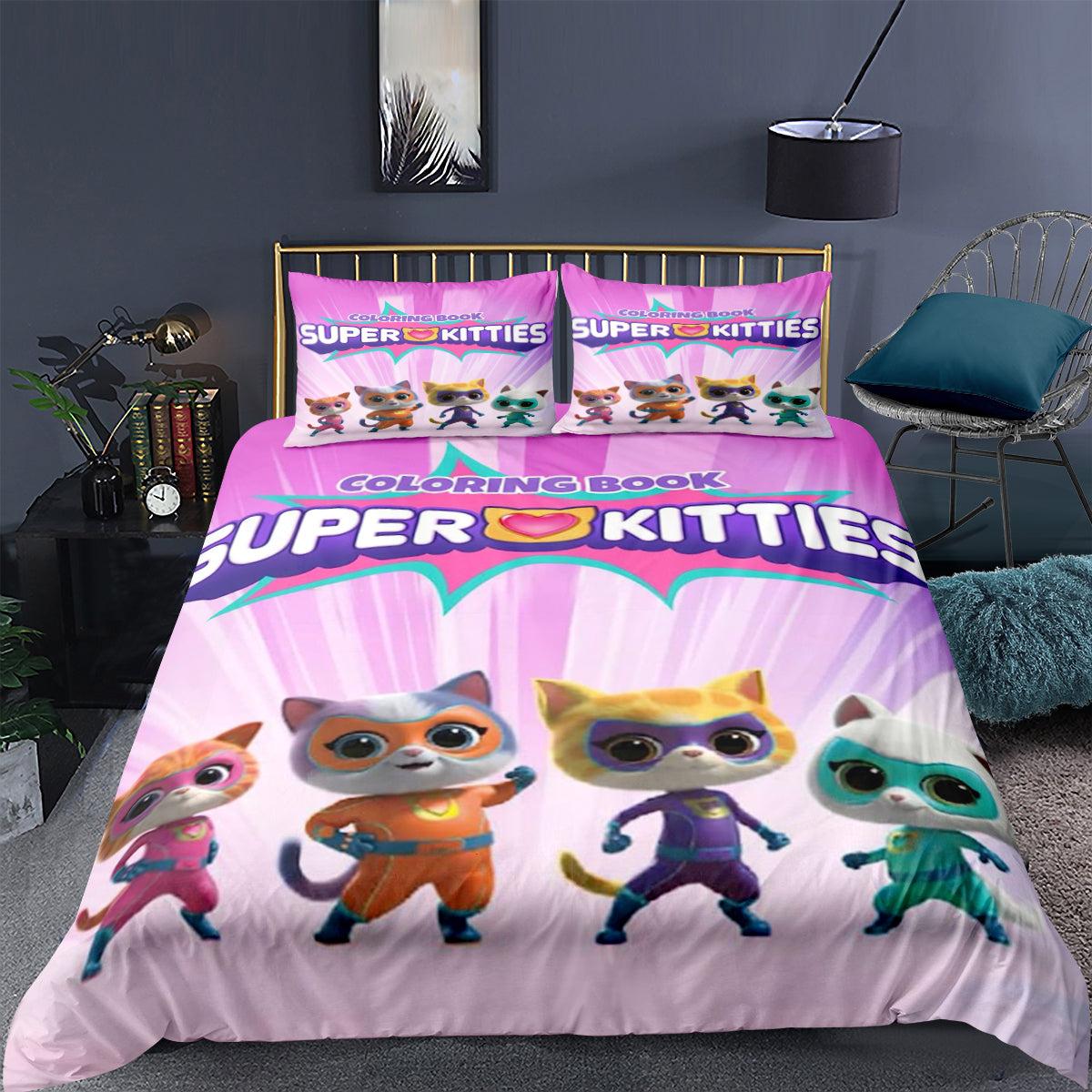 Super Kitties #1 3D Printed Duvet Cover Quilt Cover Pillowcase Bedding Set Home Decor