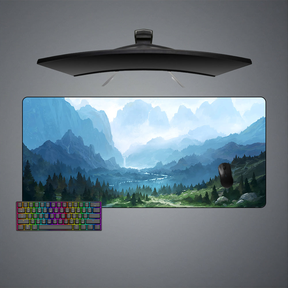 Allleftout Mountain Valley Painting Design M-Xxl Size Gaming Mouse Pad, Computer Desk Mat
