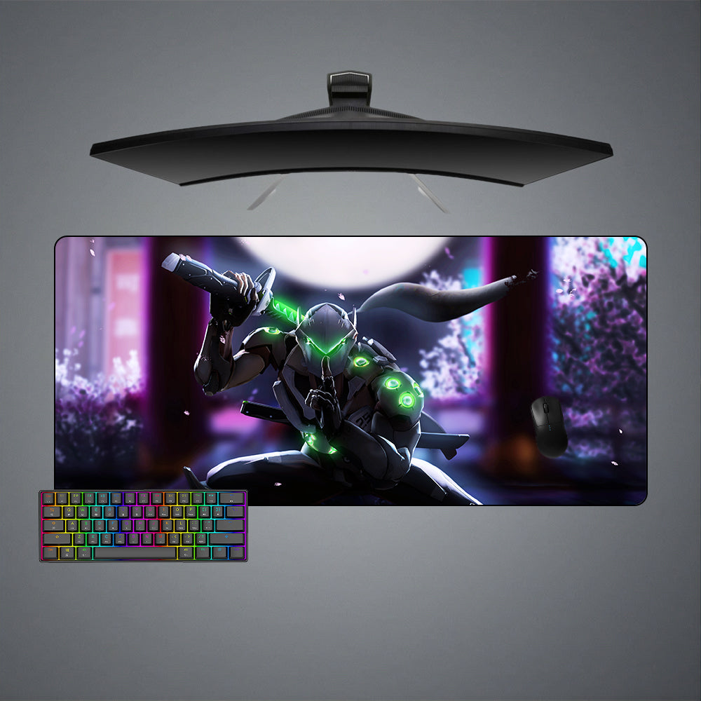 Allleftout Overwatch Genji Design M-Xxl Size Gaming Mouse Pad, Computer Desk Mat