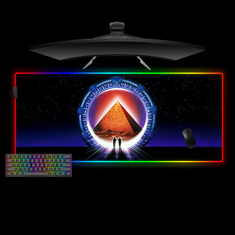Allleftout Stargate Pyramid Design M-Xxl Size Rgb Gaming Mouse Pad, Computer Desk Mat