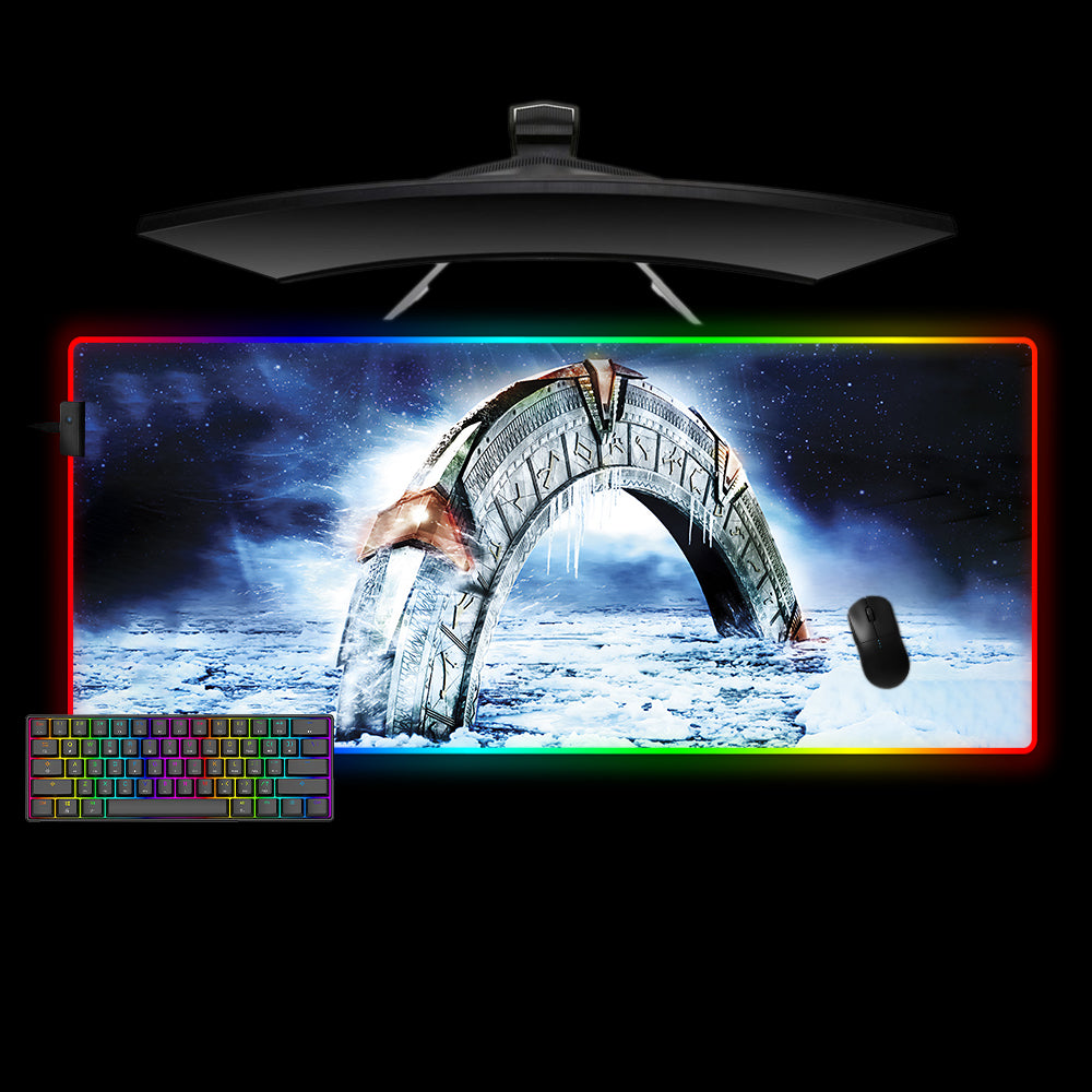 Allleftout Frozen Stargate Design M-Xxl Size Rgb Gaming Mouse Pad, Computer Desk Mat