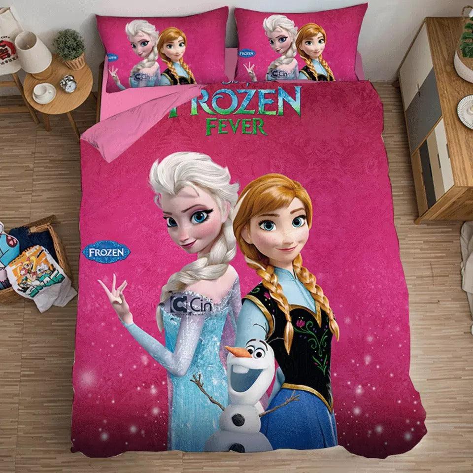 Frozen Anna Elsa Princess #13 Duvet Cover Quilt Cover Pillowcase Bedding Set Home Bedroom Decor