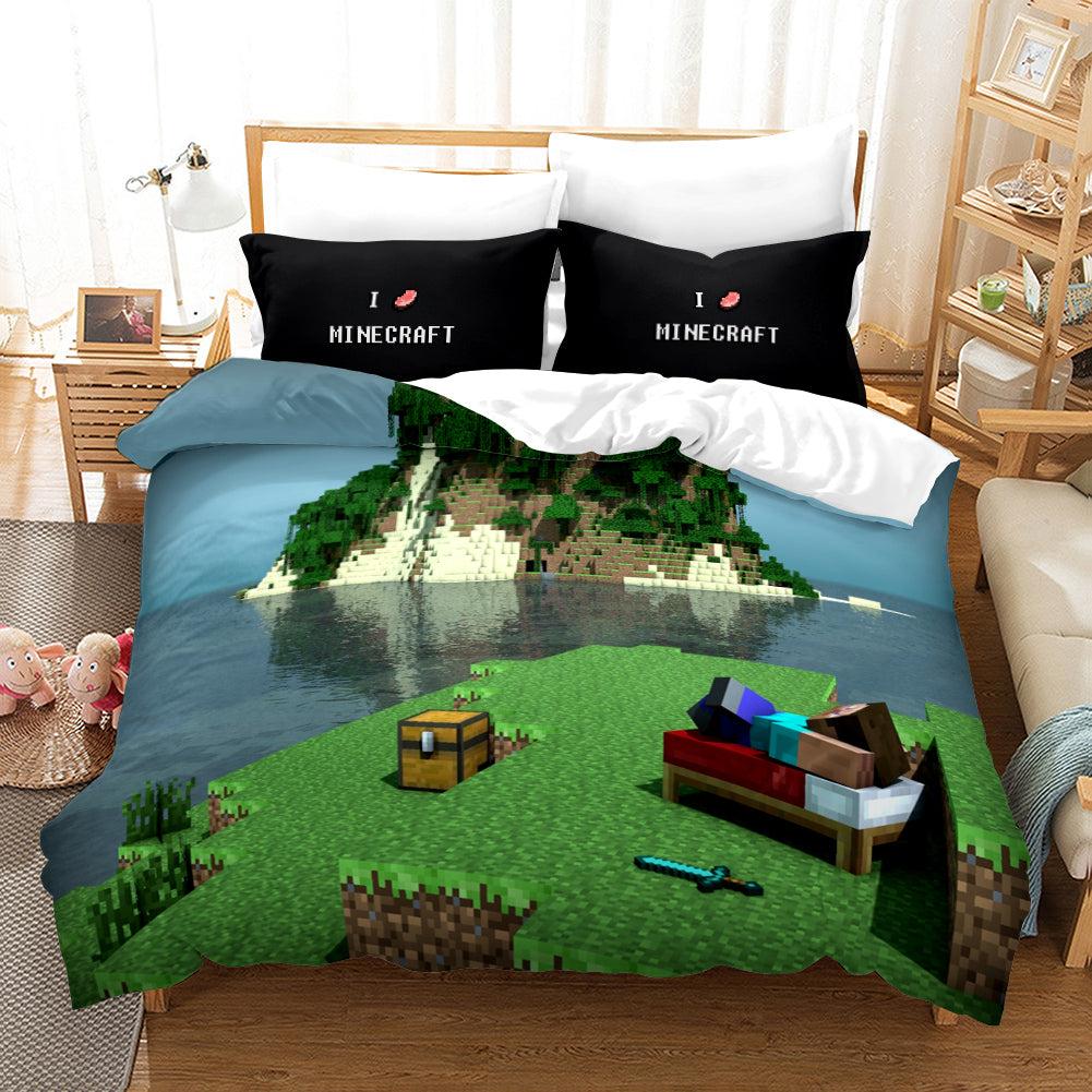 Minecraft #13 Duvet Cover Quilt Cover Pillowcase Bedding Set Home Bedroom Decor