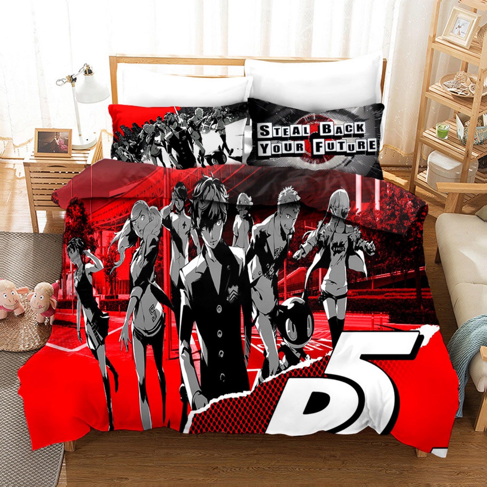 Persona 5 #18 Duvet Cover Quilt Cover Pillowcase Bedding Set Home Bedroom Decor