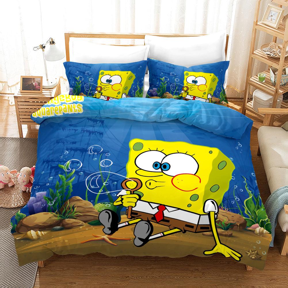 SpongeBob SquarePants #33 Duvet Cover Quilt Cover Pillowcase Bedding Set Home Decor