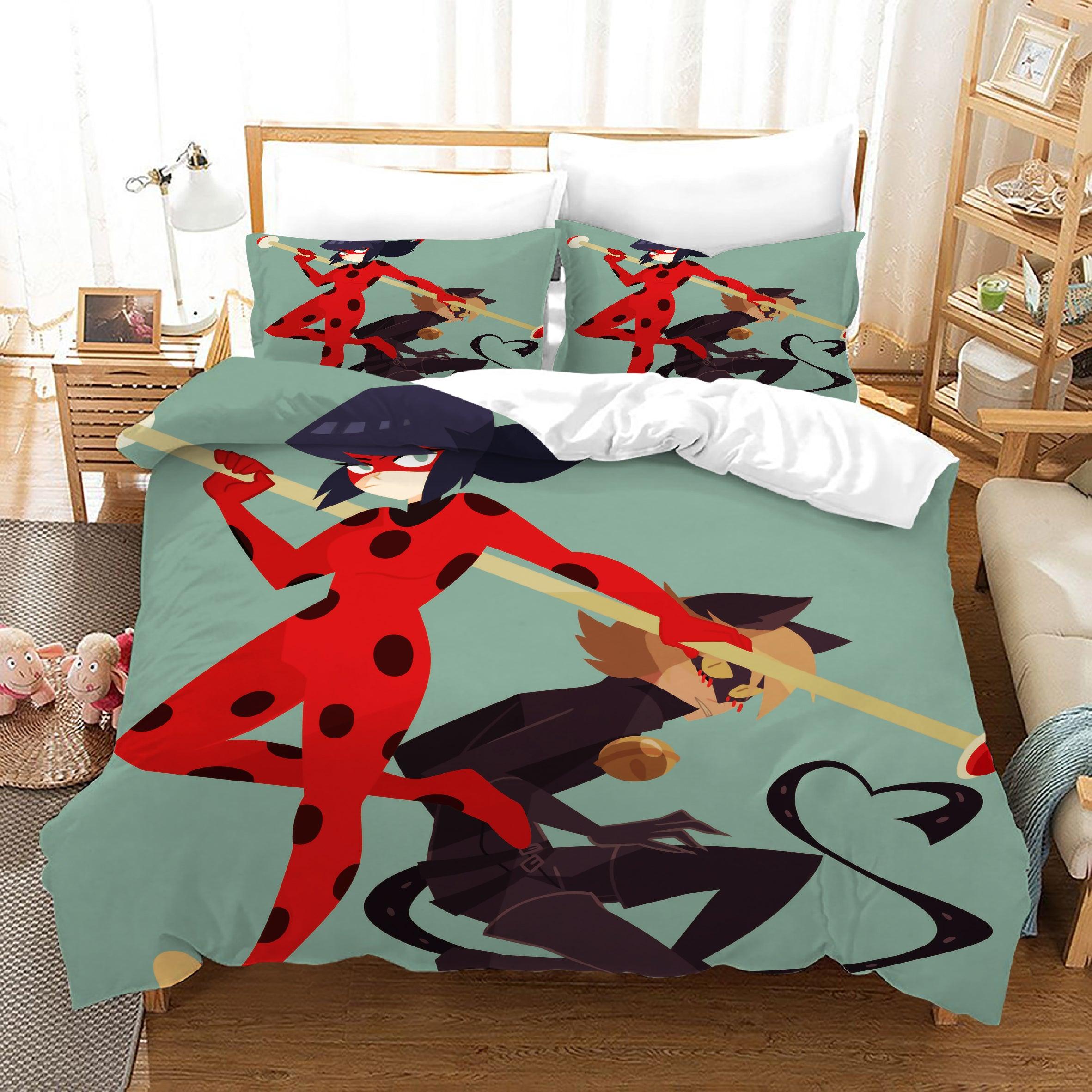 Ladybugs Cat Noir#25 Duvet Cover Quilt Cover Pillowcase Bedding Set Home Bedroom Decor