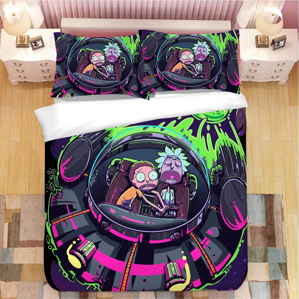 Rick and Morty #12 Duvet Cover Quilt Cover Pillowcase Bedding Set Home Bedroom Decor