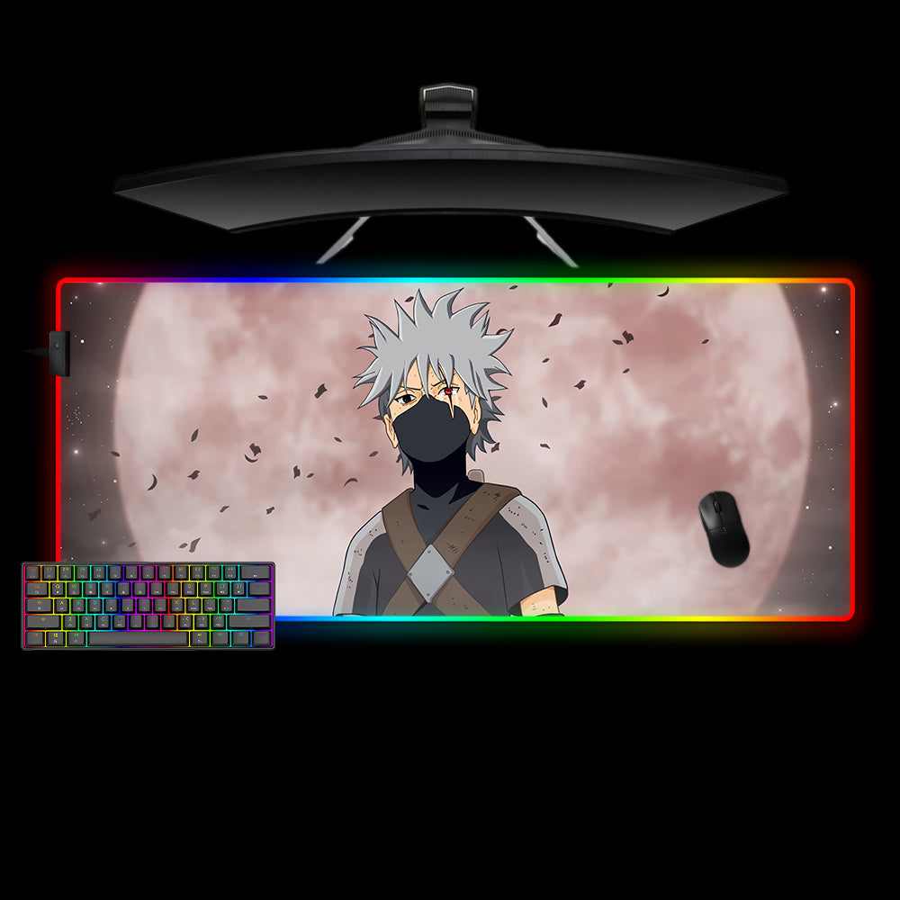 Allleftout Kakashi Moon Design M-Xxl Size Rgb Gaming Mouse Pad, Computer Desk Mat