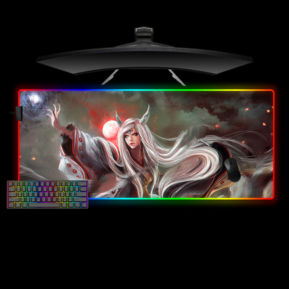 Allleftout Kaguya Otsutsuki Design M-Xxl Size Rgb Gaming Mouse Pad, Computer Desk Mat