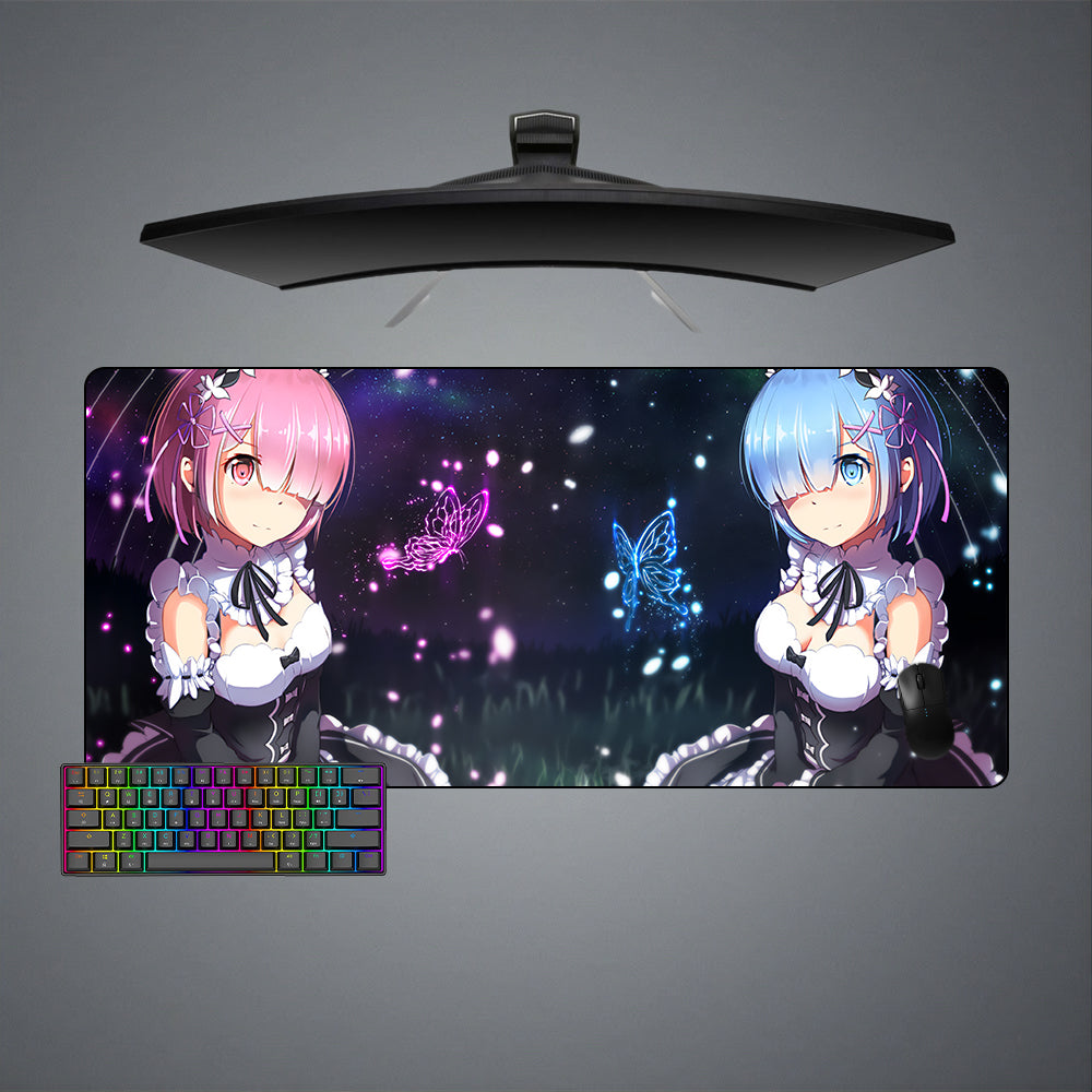 Allleftout Re:Zero Butterfly Design M-Xxl Size Gaming Mouse Pad, Computer Desk Mat