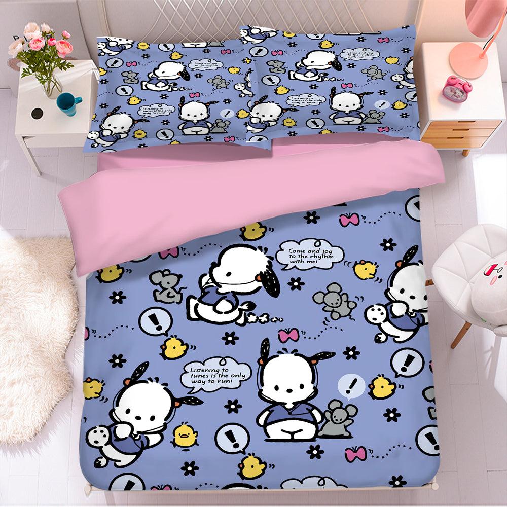 Pachacco Pochacco Pocha Pocha Chubby #7 Duvet Cover Quilt Cover Pillowcase Bedding Set Home Decor