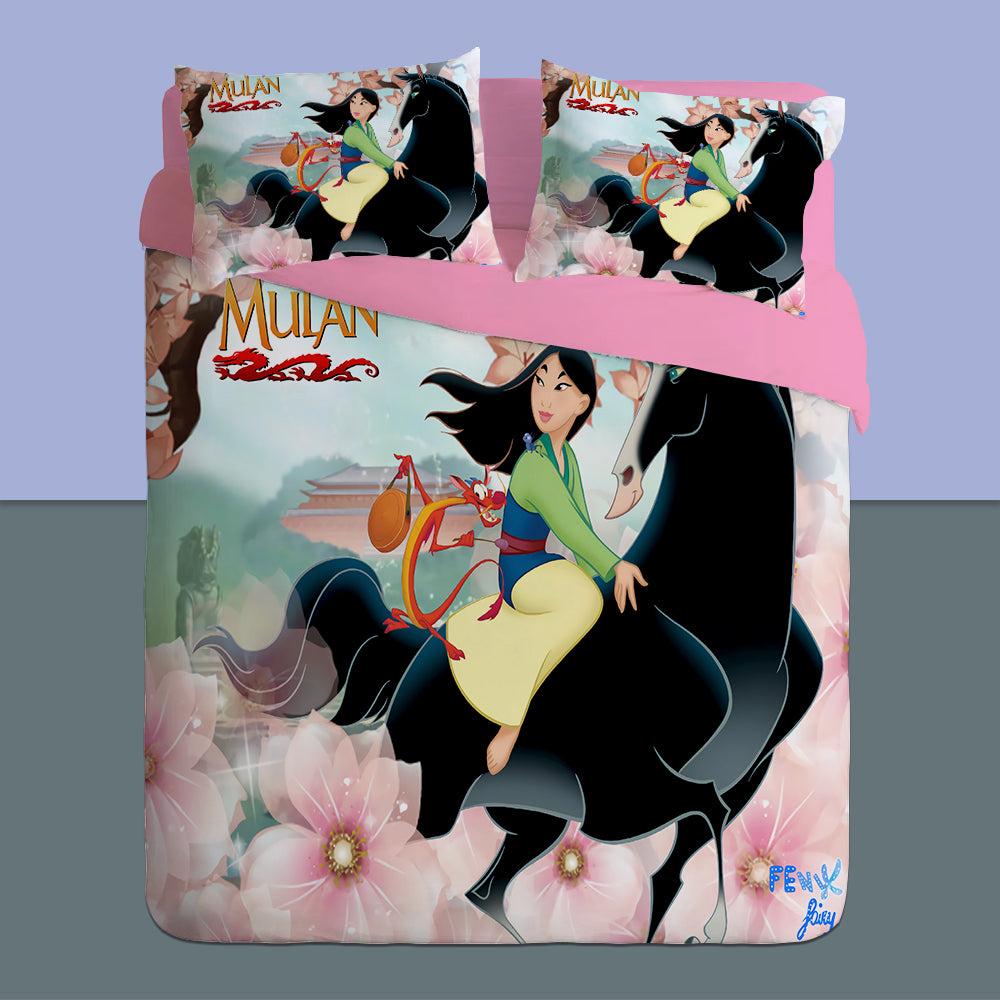 Mulan #4 Duvet Cover Quilt Cover Pillowcase Bedding Set Home Bedroom Decor
